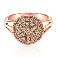 9K SI1 Argyle Rose De France Diamond Gold Ring