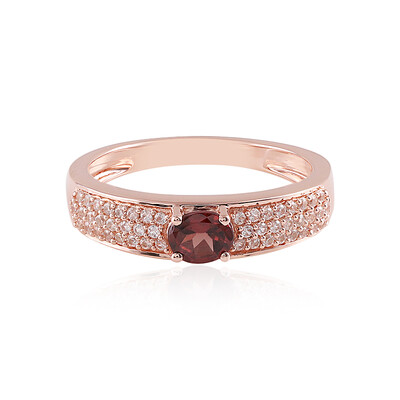 Pink Zircon Silver Ring