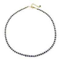 Blue Sapphire Silver Necklace