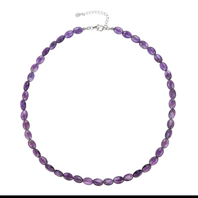 Zambian Amethyst Silver Necklace
