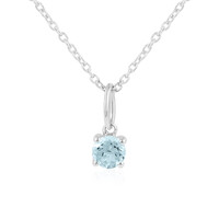 Aquamarine Silver Necklace