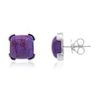 Kingman Purple Mojave Turquoise Silver Earrings