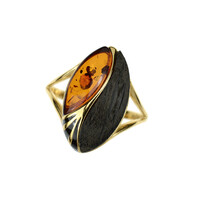 Baltic Amber Silver Ring