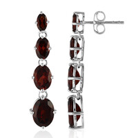 Mozambique Garnet Silver Earrings