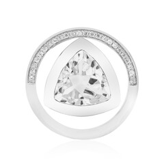 White Topaz Silver Pendant