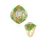 Green Amethyst Silver Ring (Adela Silber)