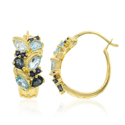 Swiss Blue Topaz Silver Earrings