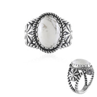 Howlite Silver Ring (Desert Chic)