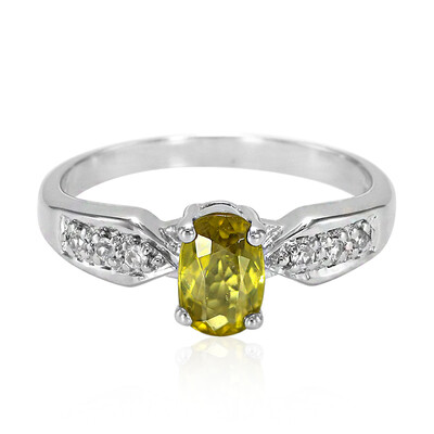 Cuprian Tourmaline Silver Ring