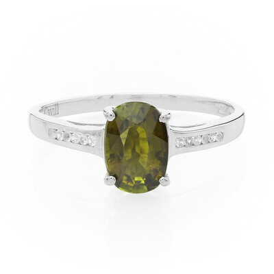 Cuprian Tourmaline Silver Ring