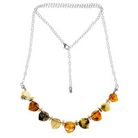 Baltic Amber Silver Necklace