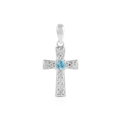 Swiss Blue Topaz Silver Pendant