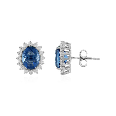 Colour Change Fluorite Silver Earrings
