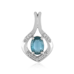 Teal Kyanite Silver Pendant