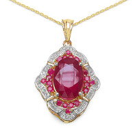 Mozambique Ruby Silver Necklace