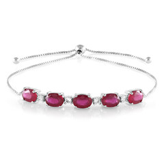 Bemainty Ruby Silver Bracelet