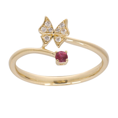 14K AAA Mozambique Ruby Gold Ring (CIRARI)