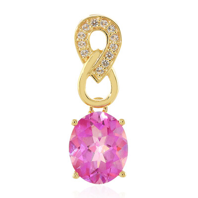 Anniversary Topaz Silver Pendant