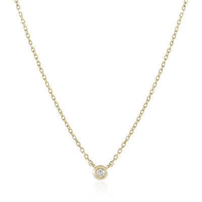 9K Flawless (G) Diamond Gold Necklace
