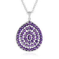 Zambian Amethyst Silver Necklace
