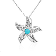 9K Sleeping Beauty Turquoise Gold Necklace (Ornaments by de Melo)