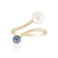 White Freshwater Pearl Silver Ring
