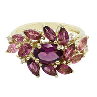 9K Rhodolite Gold Ring