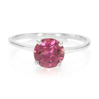 Pink Tourmaline Silver Ring