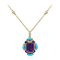 14K Amethyst Gold Necklace