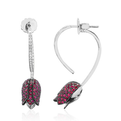 18K Burmese Ruby Gold Earrings (Estée Collection)
