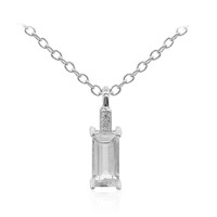 White Topaz Silver Necklace