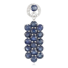Blue Sapphire Silver Pendant