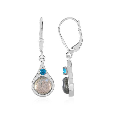Blue Maniry Labradorite Silver Earrings (KM by Juwelo)