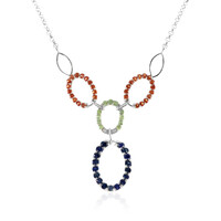 Blue Sapphire Silver Necklace