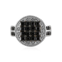 Black Spinel Silver Ring