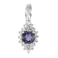 Blueberry Quartz Silver Pendant