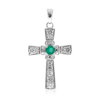Emerald Silver Pendant