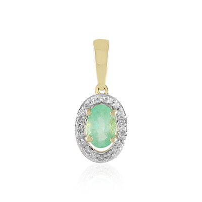 9K Colombian Emerald Gold Pendant