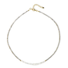 Rainbow Moonstone Silver Necklace