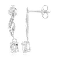 Goshenite Silver Earrings