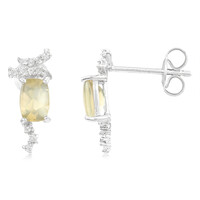 Moon Sunstone Silver Earrings