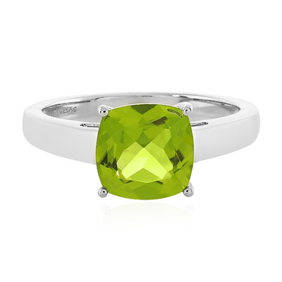 Jilin Peridot Silver Ring