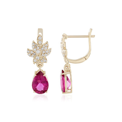 14K Rubellite Gold Earrings (AMAYANI)