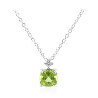 Burmese Peridot Silver Necklace