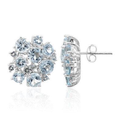Sky Blue Topaz Silver Earrings