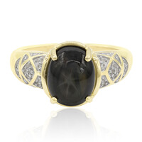 9K Black Star Sapphire Gold Ring