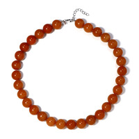 Red Aventurine Silver Necklace