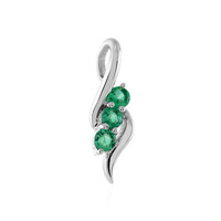 Colombian Emerald Silver Pendant