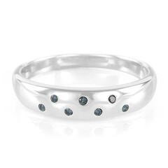 Royal Blue Diamond Silver Ring