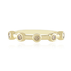 9K SI1 Champagne Diamond Gold Ring